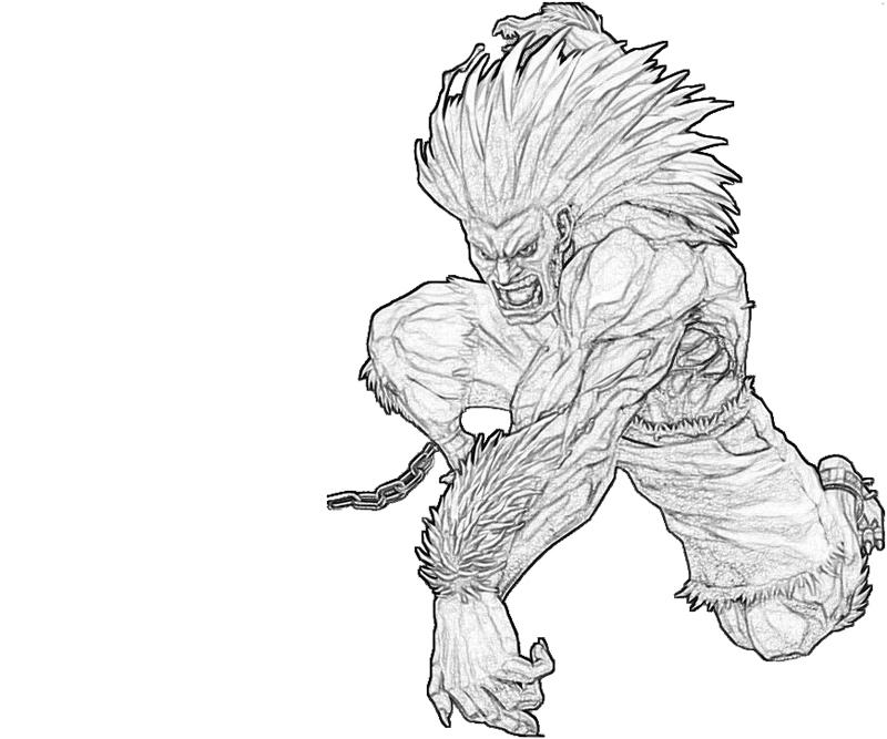 Blanka Attack Coloring Pages blanka-attack-coloring-pages