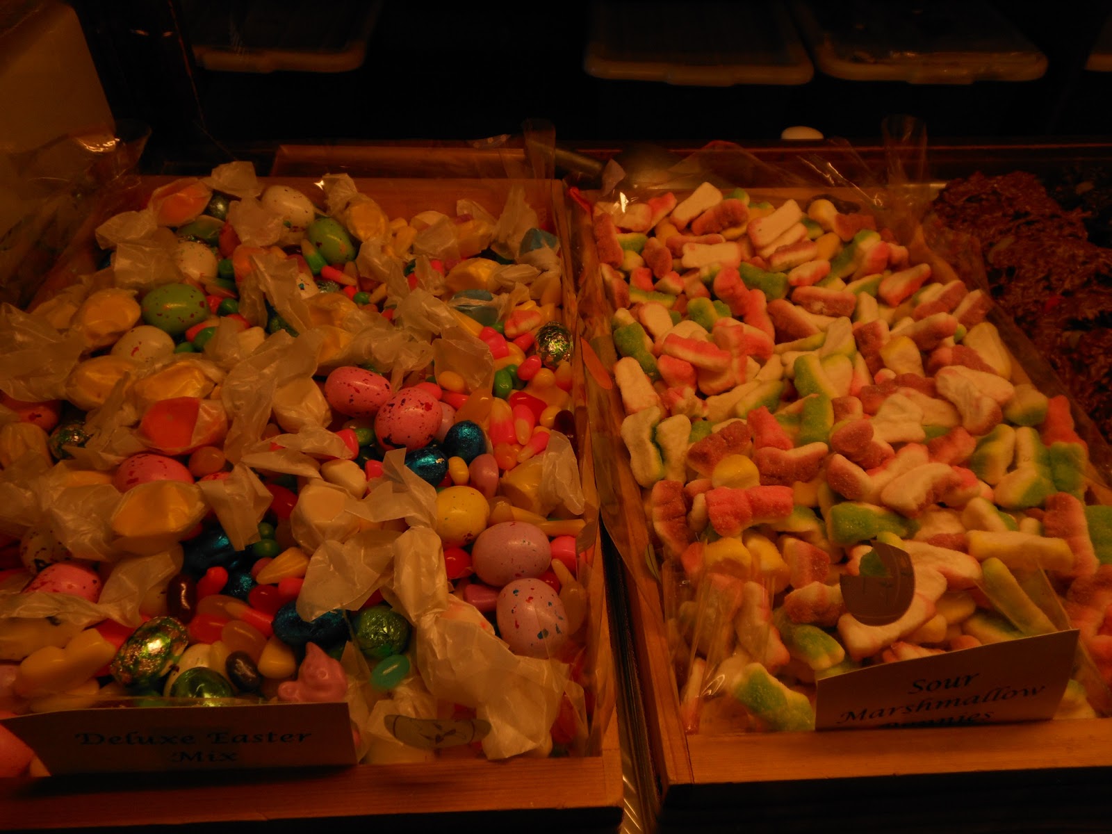 gold country girls Easter at Nelson's Columbia Candy Kitchen