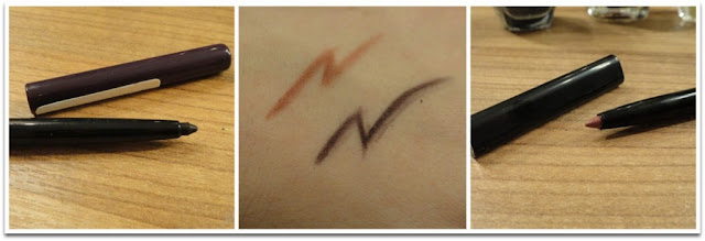 L.A. Girl Endless Auto Eyeliner in Deep Plum, KleanColor Retractable Waterproof Lip & Eye Liner in Mauve