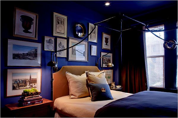 Deep dark blue bedroom Deep dark blue bedroom