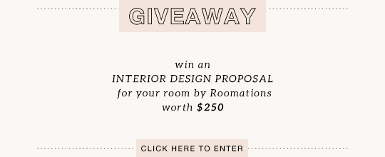 GIVEAWAY: Win an interior design proposal  for your room by Roomations worth $250