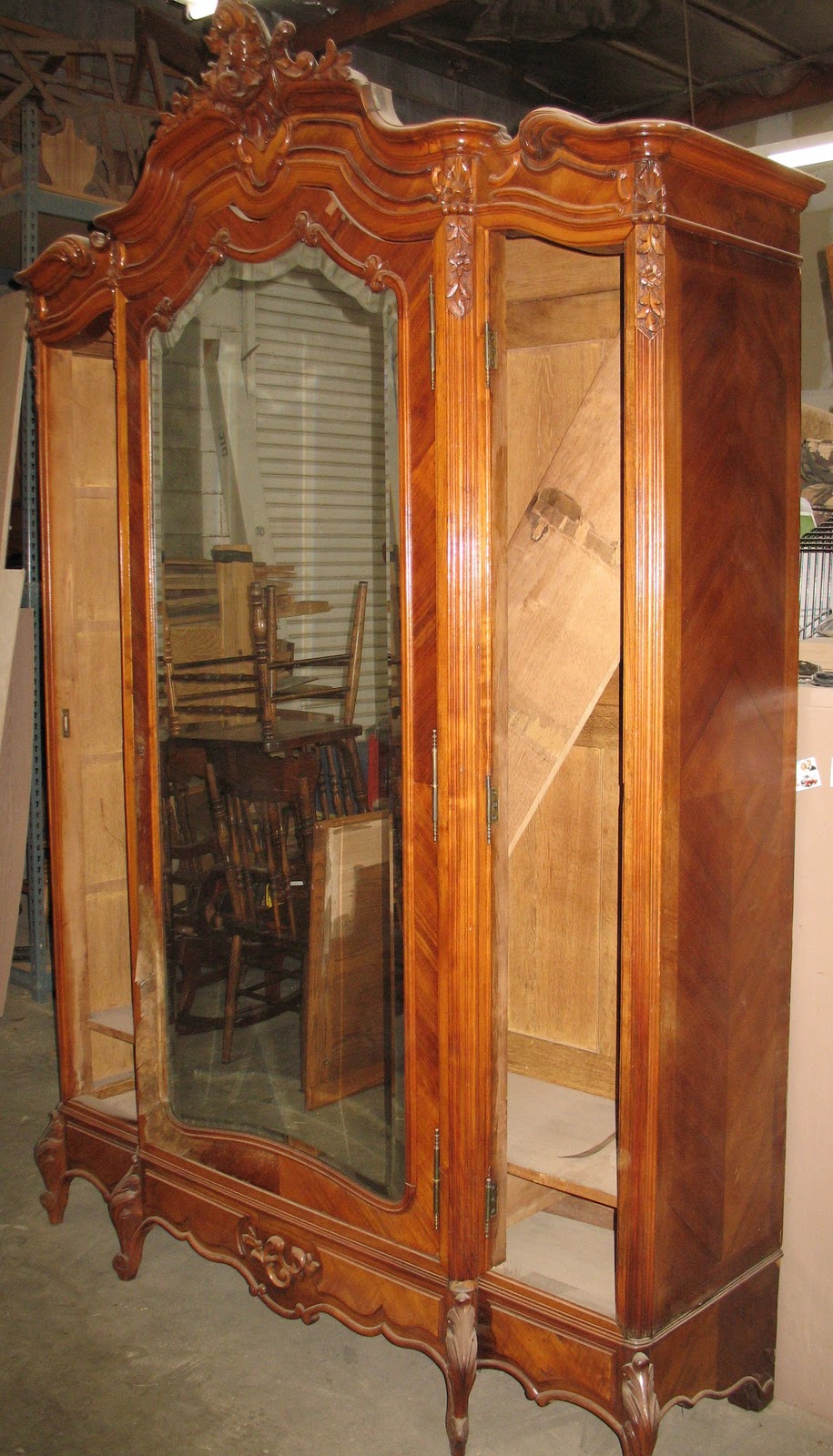 The Craftsman Repair to Veneer on Water Damaged Armoire