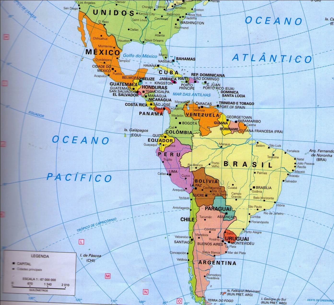 Geografia - CMBH - 8º ano: Questões da 2AE - América Latina