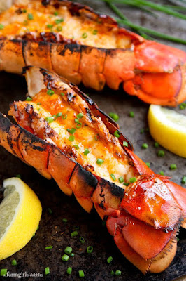 oven grilled lobster tails with sriracha butter