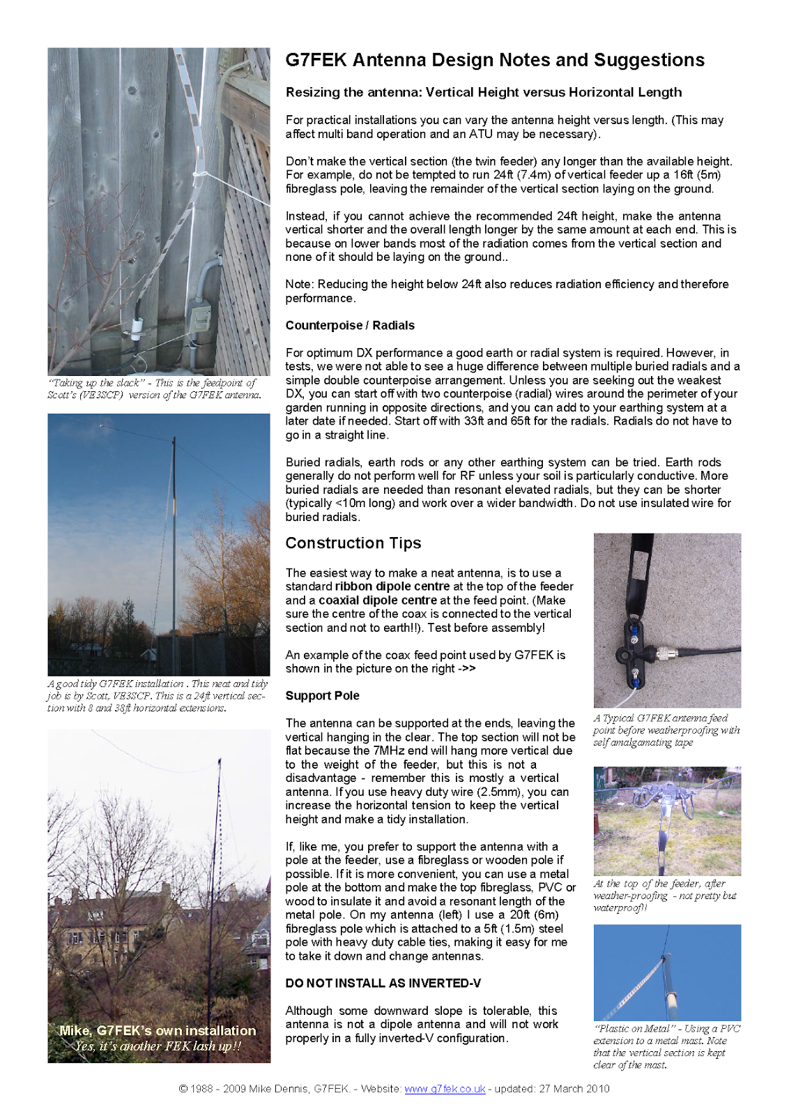 TA5FA G7FEK Limited Space Antenna