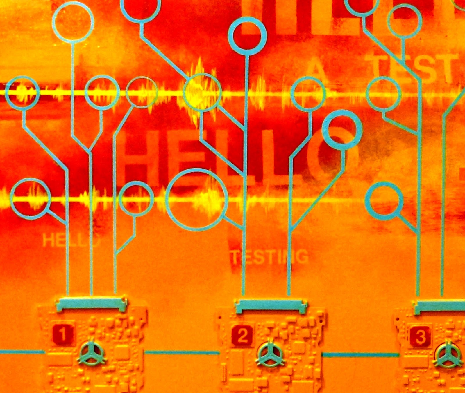 Communication Art using computer parts Carlos Printe Art journal