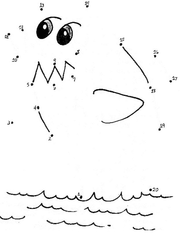 Colorea Tus Dibujos: Dibujar pez uniendo puntos para colorear y pintar