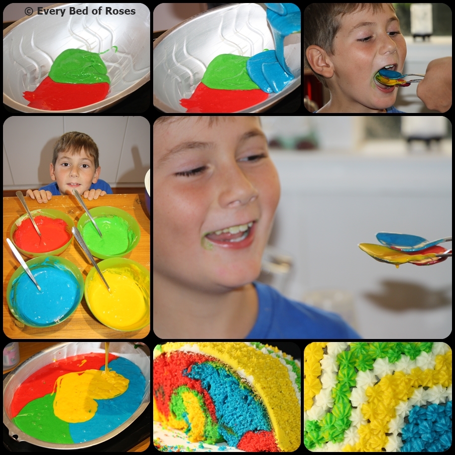 Every Bed of Roses Easter Egg Rainbow Sponge Cake
