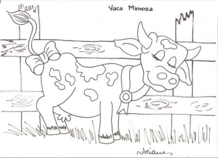 Ariane Cerveira: Desenhos da Vaca Mimosa, Galinha Florisbela, e
