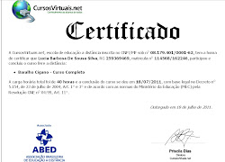 Certificado Curso de Baralho Cigano