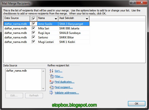 Yang Dibutuhkan Untuk Membuat Mail Merge | langkah langkah membuat mail merge pada ms word catatan Yang Dibutuhkan Untuk Membuat Mail Merge | langkah langkah membuat mail merge pada ms word catatan
