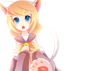 ღ Expediente: Kagamine Rin ღ Phi+stars+anime+picture+kagamine+rin+nekomimi+chibi