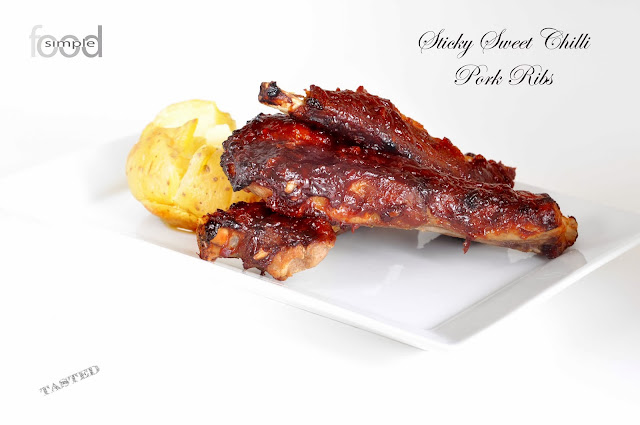 Sticky Sweet Chilli Pork Ribs ~ Simple Food