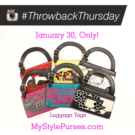 Miche Set of 6 Purse Luggage Tags $15.50 Miche Throwback Thursday 1/30/14 - Luggage Tags | Shop MyStylePurses.com
