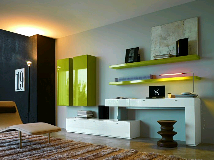 Consigli d'arredo: il colore verde nell'arredamento Parete verde salvia