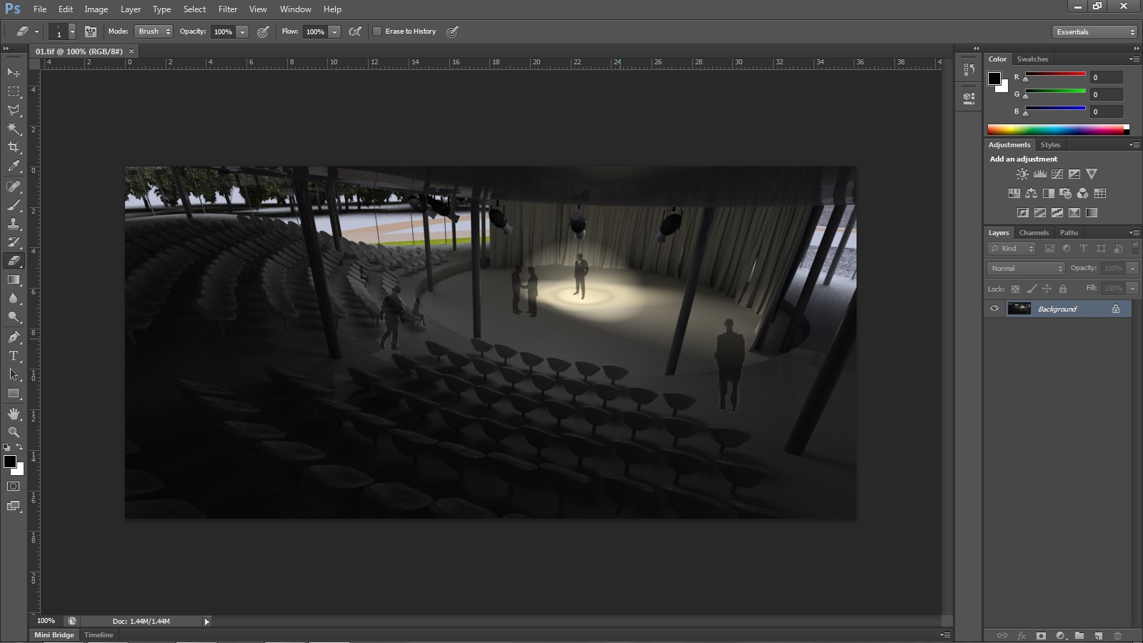 A Work In Progress Interior Rendering + Post Processing