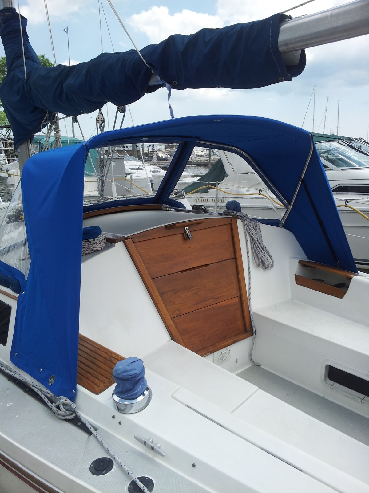 Homestyle Custom Upholstery and Awning Custom Sailboat Dodger