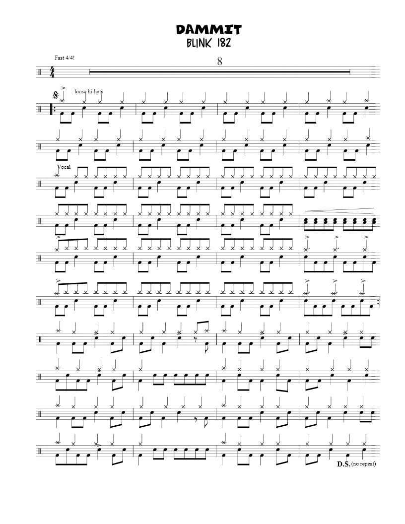 blink 182 dammit tab blink 182 dammit tab