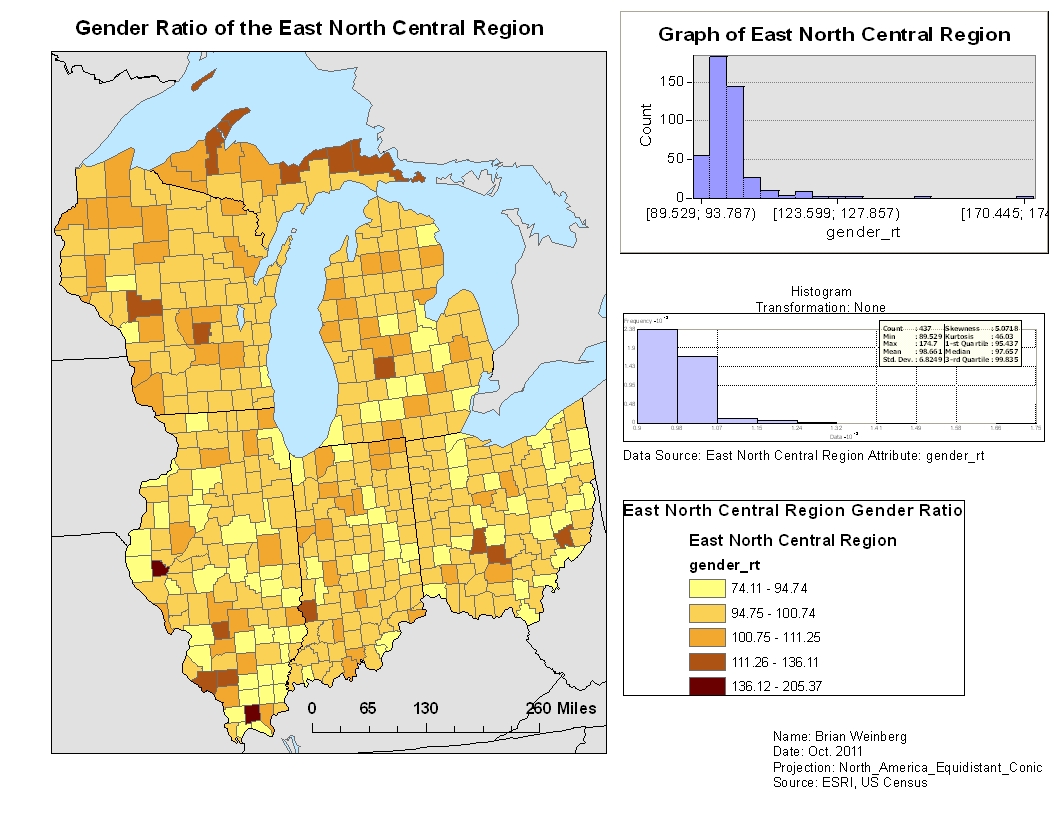 the following maps represents the gender ratio of the united states and the nine sub regions the darker the colors means that there is a higher percentage the following maps represents the gender ratio of the united states and the nine sub regions the darker the colors means that there is a higher percentage
