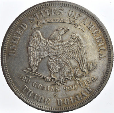 United States trade dollar silver coin