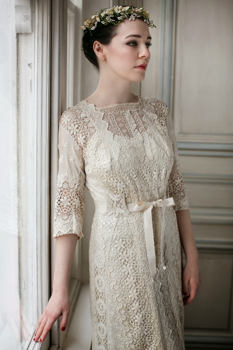 Edwardian lace wedding dresses: two rare original beauties |Heavenly