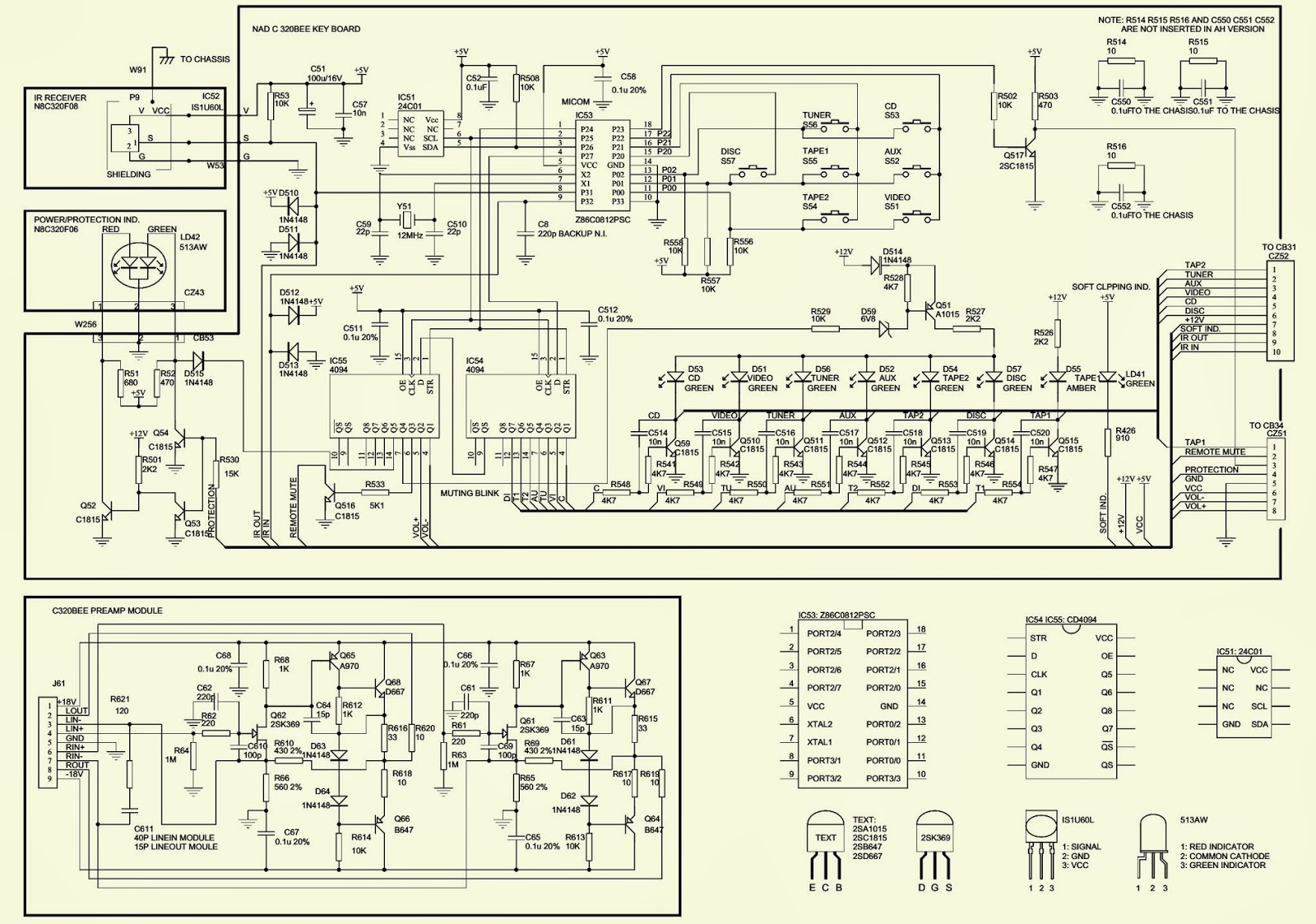 NAD C320BEE STEREO AMP SCHEMATIC [Circuit Diagram] Electro help
