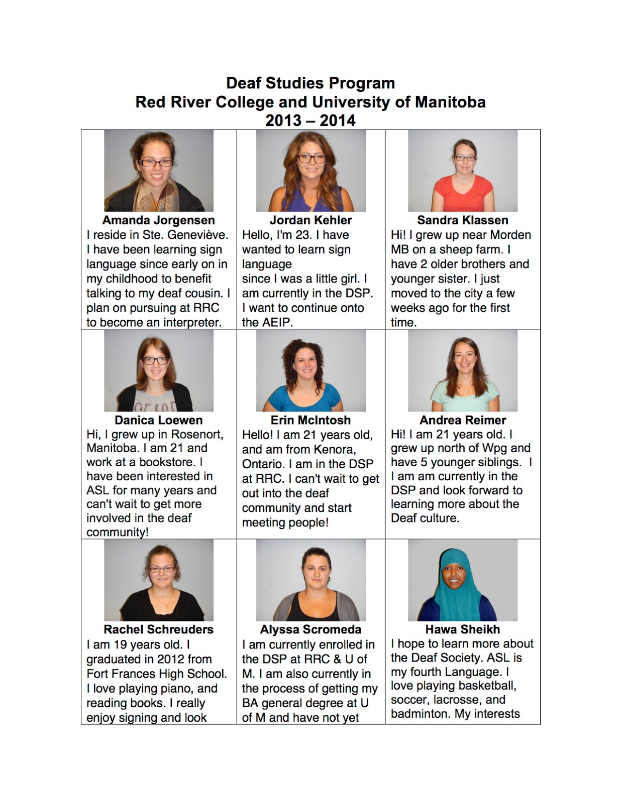 Deaf Centre Manitoba Inc Deaf Studies Program Dsp Asl