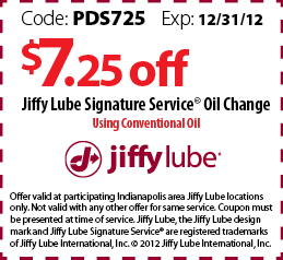 Jiffy lube coupons indianapolis