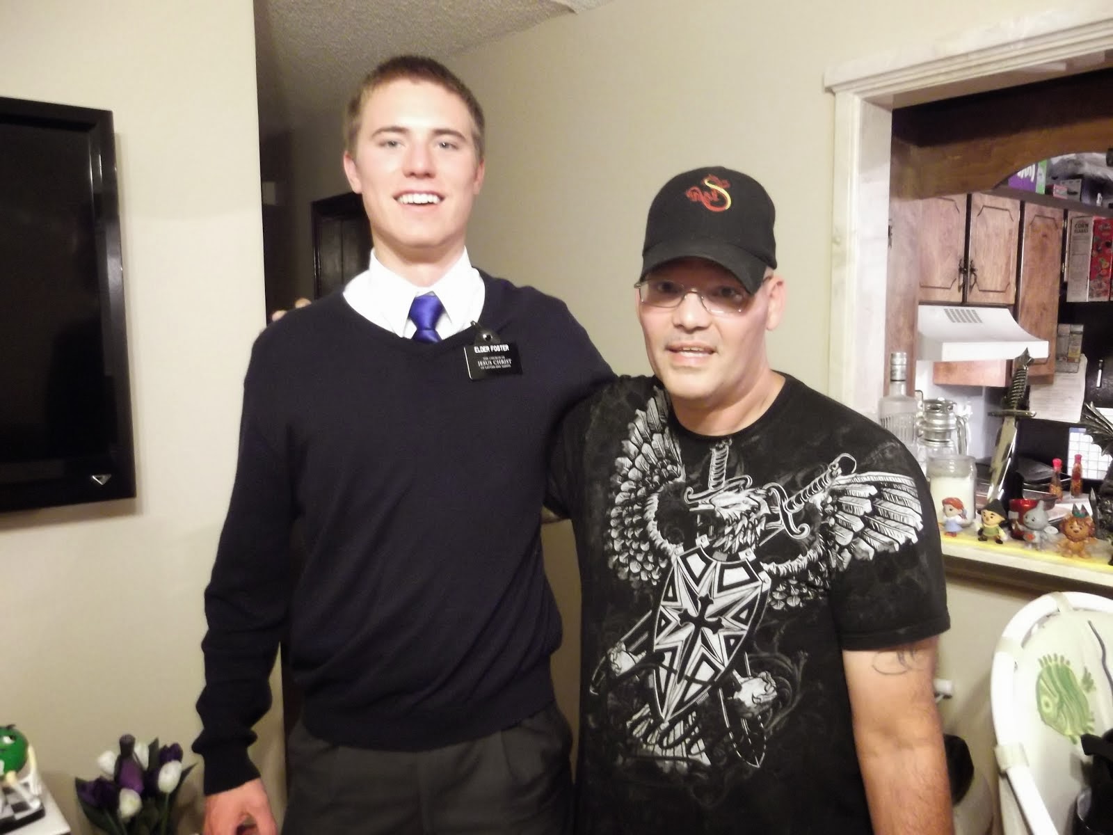 Johnny Davis with Elder Foster