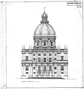 Projecto para conclusão das Obras de Santa Engrácia, Alaçado Principal, Luís Amoroso Lopes, 1956, M