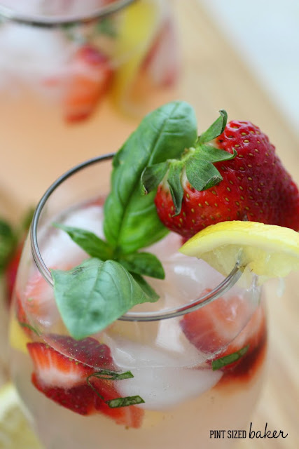 Fresh, garden grown basil and strawberries add a wonderful flavor to basic lemonade. Add some vodka for an adult Strawberry Basil Lemonade.