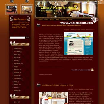 China A Home for Home blogger template from wordpress. blogger template for travel blog. free blogspot template