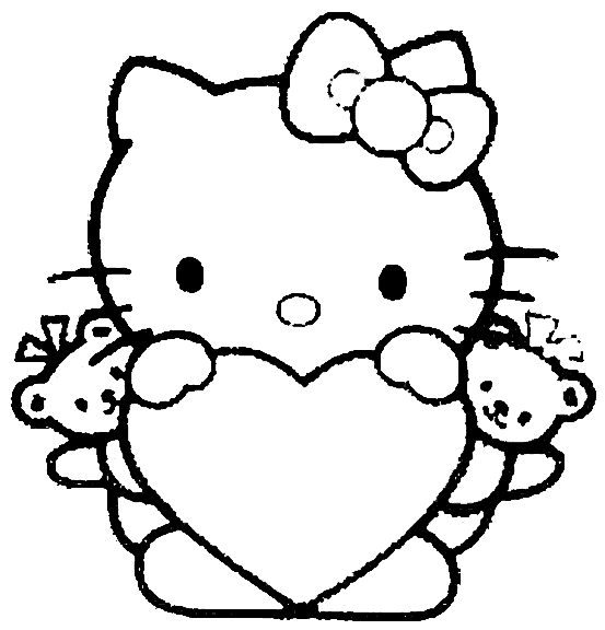 Hearts Valentine's Day coloring title=