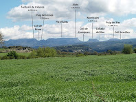 La panoràmica de llevant des del Pla del Banús arriba fins a les muntanyes de Cabrera La panoràmica de llevant des del Pla del Banús arriba fins a les muntanyes de Cabrera