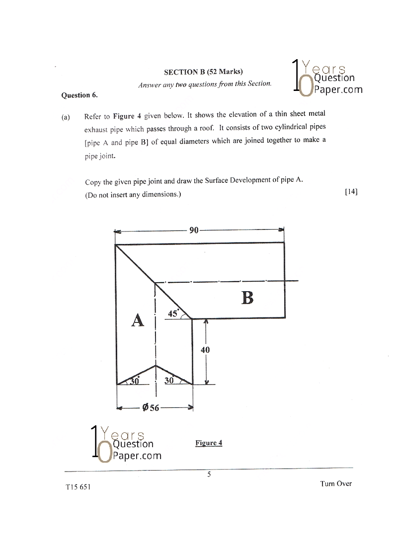 icse 2015 class 10th Technical Drawing Applications question paper icse 2015 class 10th Technical Drawing question paper