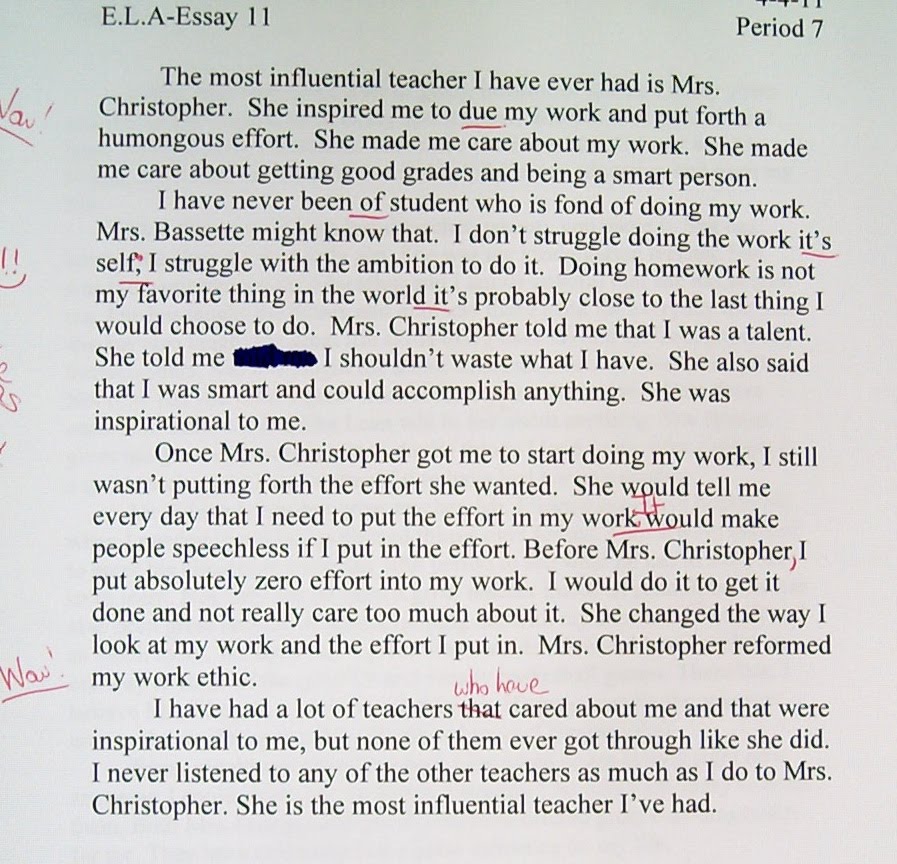 Essay For Teachers