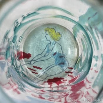 blue glass jar