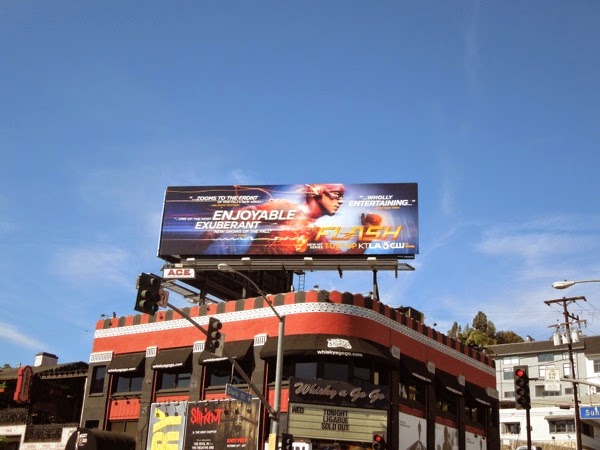 The Flash season 1 review billboard Sunset Boulevard Flash season 1 review billboard