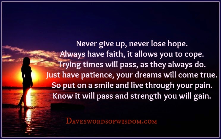 Daveswordsofwisdom.com: Never Give Up.