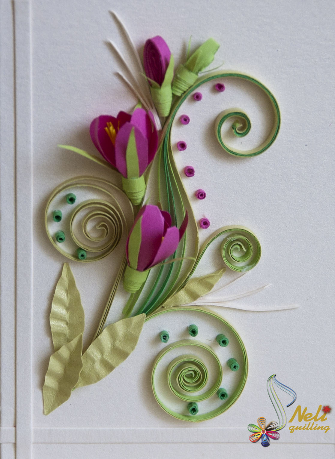 Neli Quilling Art Quilling cardflower