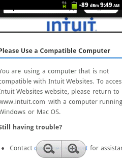 intuit from android device