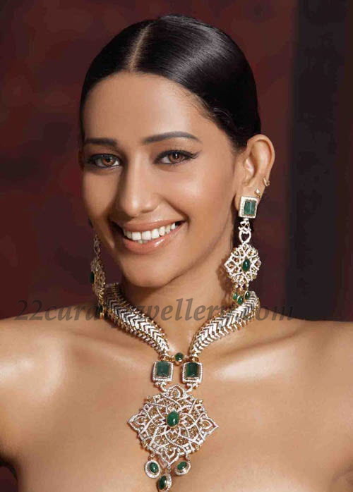 tolly actress in heavy diamond bridal set jewellery designs diamond pendant set designs images