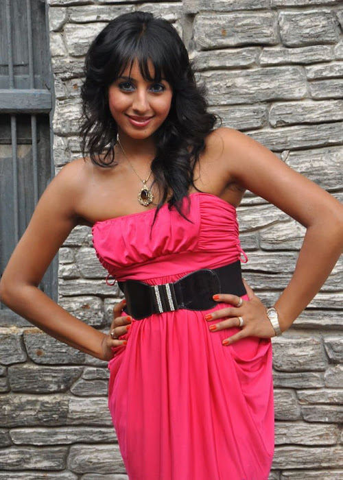sanjana in pink dress photo gallery