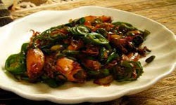 Resep Masakan cumi Cah cabai hijau