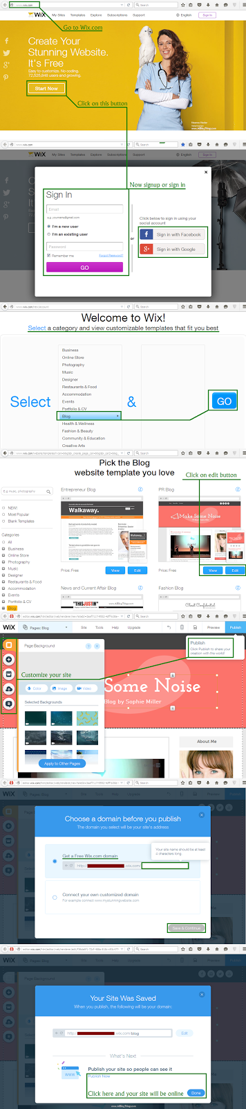How To Create Your Own Free Website On Wix - Pictorial