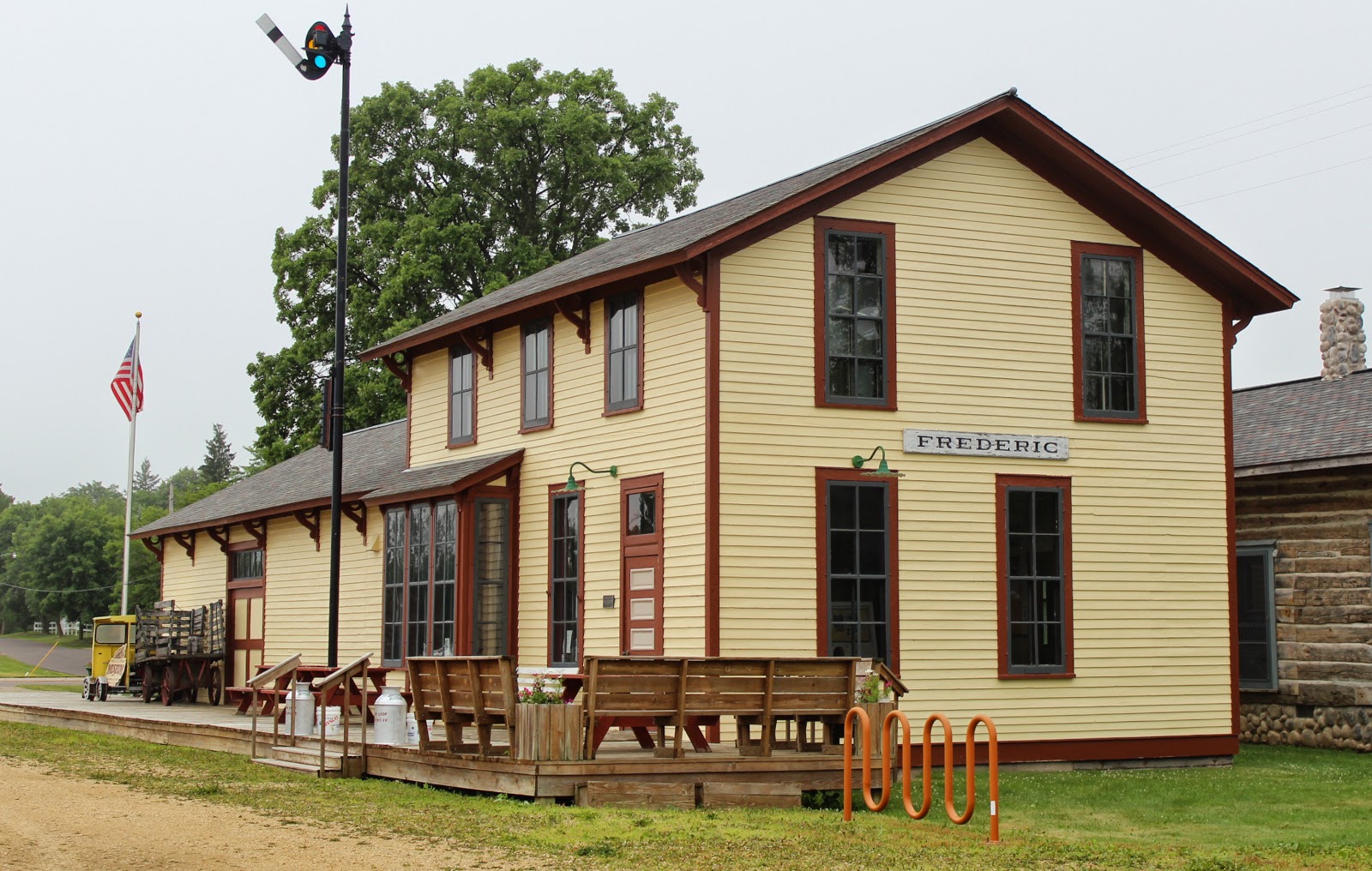 Wisconsin Historical Markers Frederic Wisconsin Soo Line Railroad Depot 1901