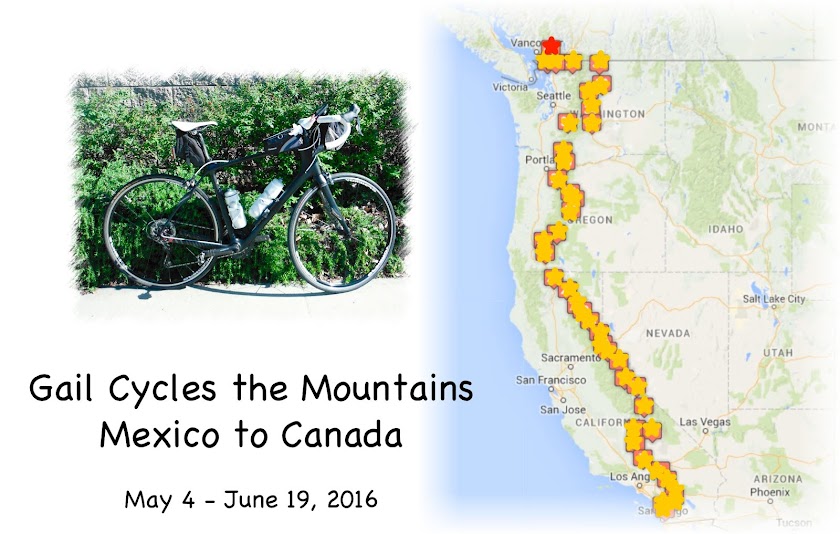 Gail Cycles the Mountains  Mexico to Canada