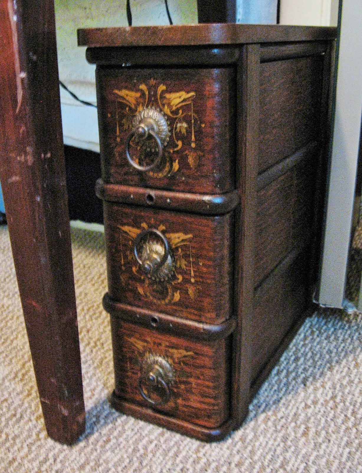 Antique Sewing Machine Drawers