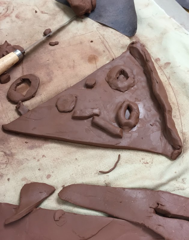 FishTales Art Pop Art Style Clay Pizza Sculpture