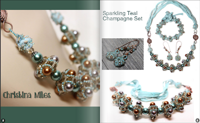 interior page of Creative Spark glossi featuring Christina Miles Champagne necklace set